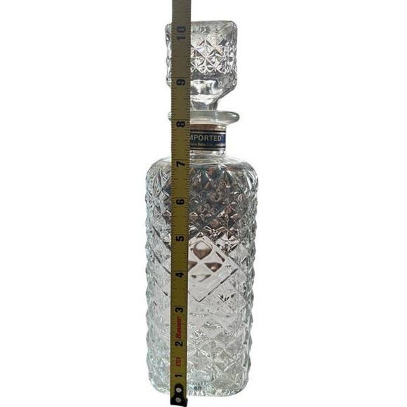 Vtg MCM Square Austin Nichols & CO Glass Decanter Bottle Cork Stopper Barware - Picture 8 of 10